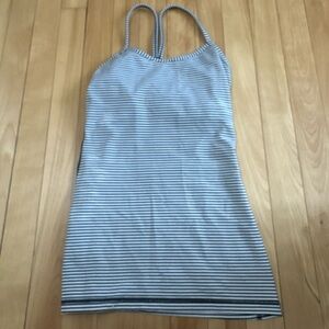 lululemon athletica Striped Tank Top - Black and White